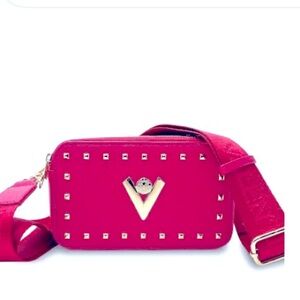 Valentino Orlandi Hot Pink Studded Camera Bag NWT